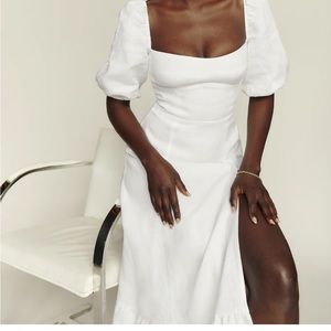 Reformation Linen White Dress